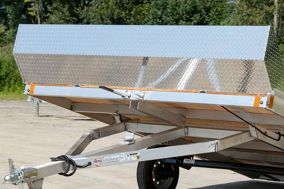 Open Tilting Two Place Snow Trailers